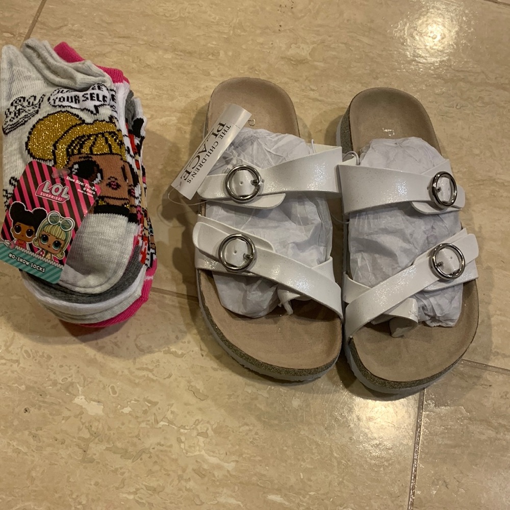 6 pairs of LOL Surprise socks and Sandals
